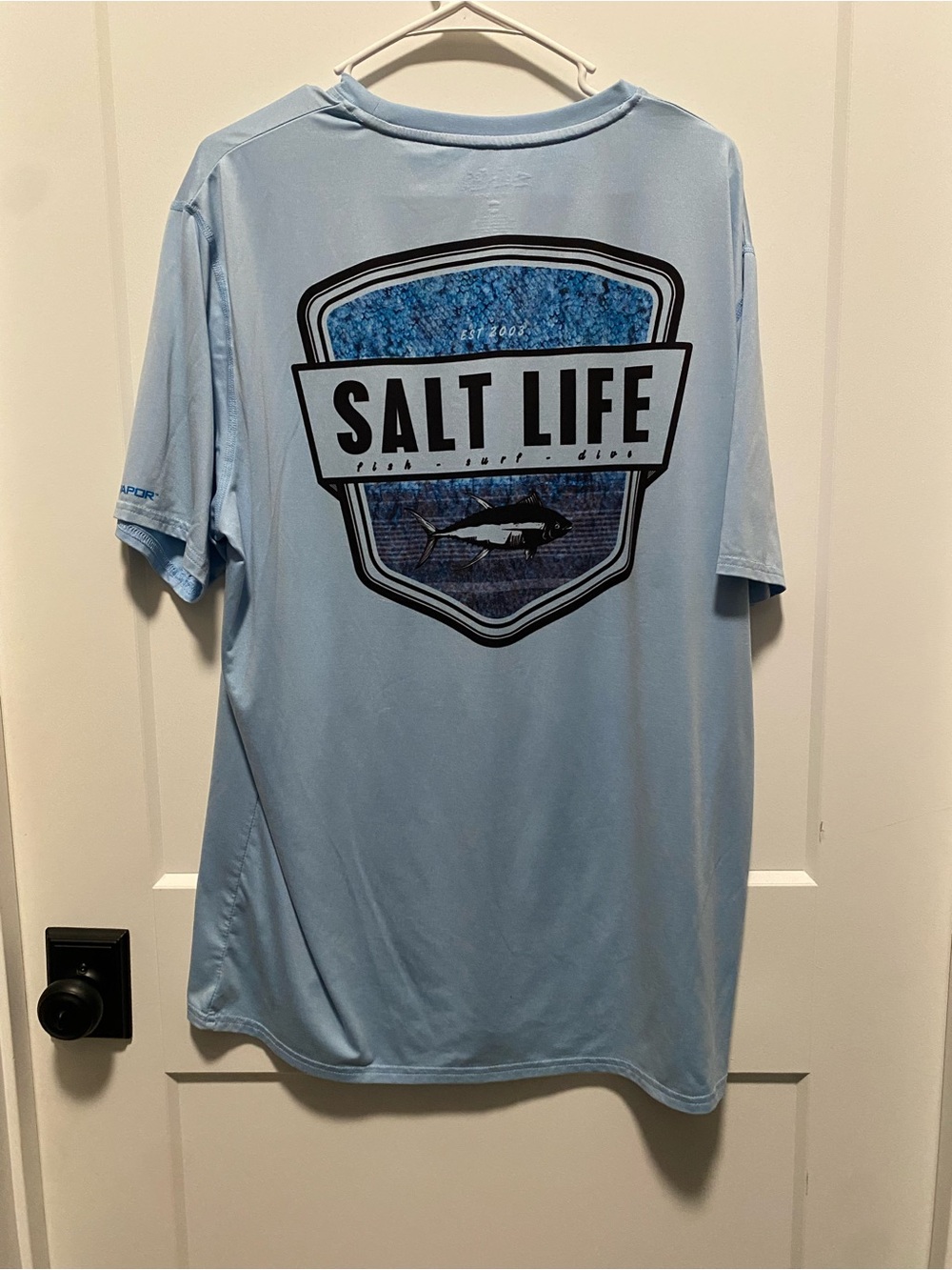 Salt Life Tees - Coral, Light Blue & Teal Fish Prints - Picture 3 of 11